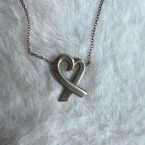 Tiffany & Co Loving Heart Necklace Silver